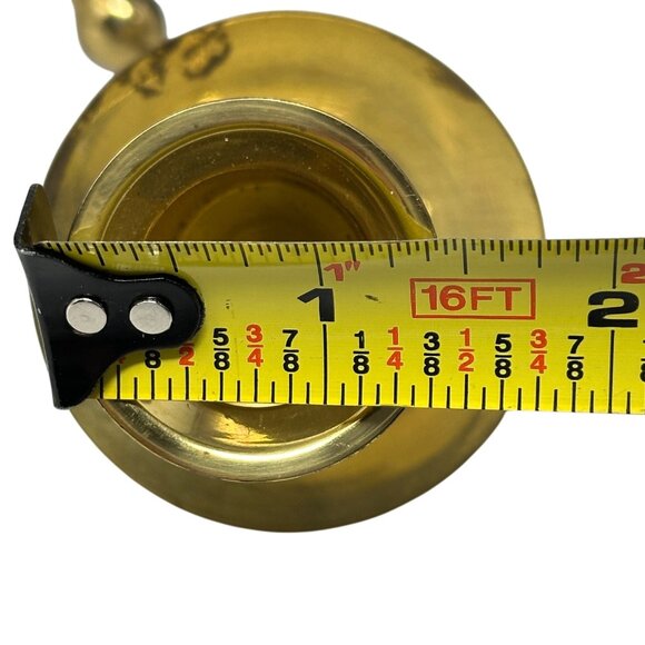 Vintage Brass Double Arm Wall Candle Holder MCM Hollywood Regency Decor 12 Inch - Picture 16 of 16